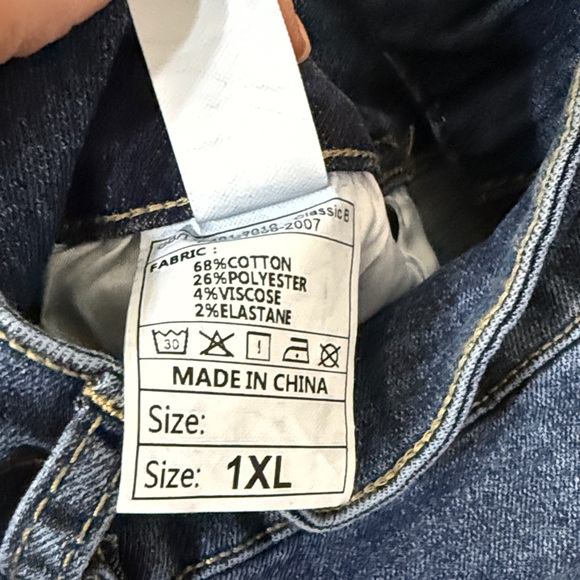 Dark Blue Straight Leg Women's Jeans - Picture 6 of 6